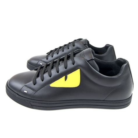 sneakers fendi black eyes sneakers|fendi sneakers black and yellow.